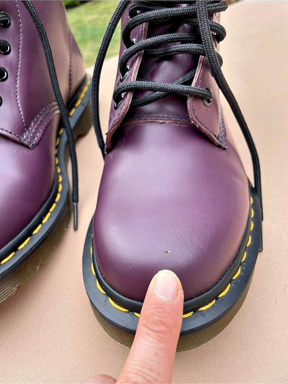 Dr. Martens 1460 Leather Combat Boots Purple US 8 - Picture 7 of 12